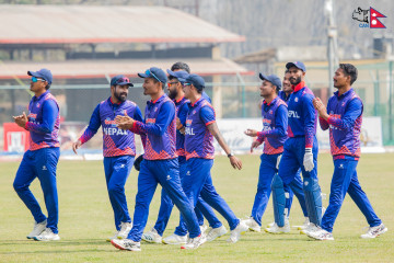 नेपाललाई पहिलो सफलता, करणले लिए पहिलो ओभरमै विकेट